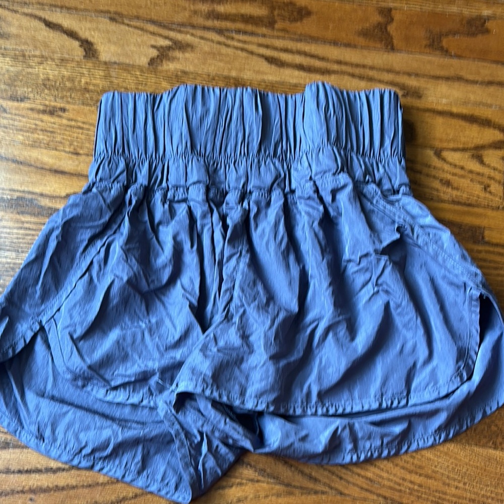 Free People Blue High Waist Shorts with Elastic Waistband